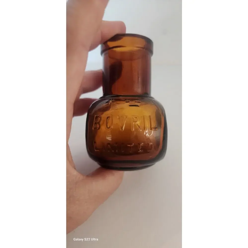 4oz Bovril Limited Vintage Amber Bottle